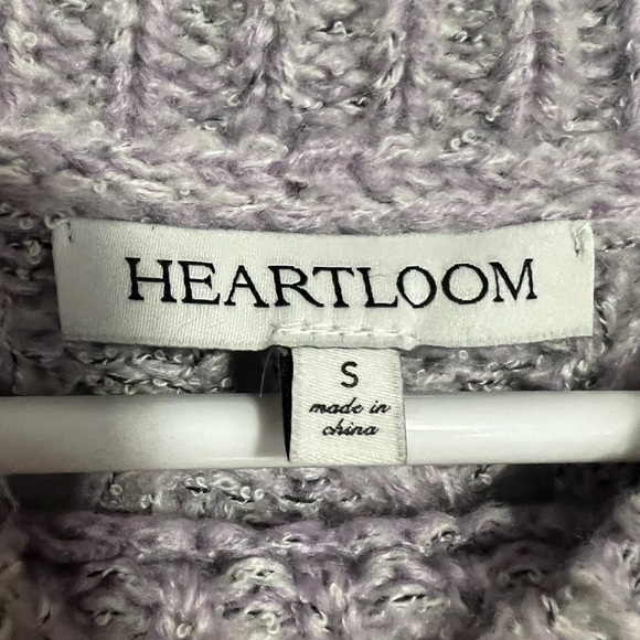 Heartloom lilac Cable Knit long sleeve sweater women’s Small - Picture 4 of 9